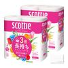 Flower Pack 3x Longer-Lasting Toilet Paper, 75m Double (75m X 4 Rolls X 2 Bags) with Original Tissues, Bulk Purchase