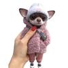 Handmade Resin Standing Puppy Plush Figure Chihuahua Sharpoo Dog Cute Fashionable Animal Clay Doll
