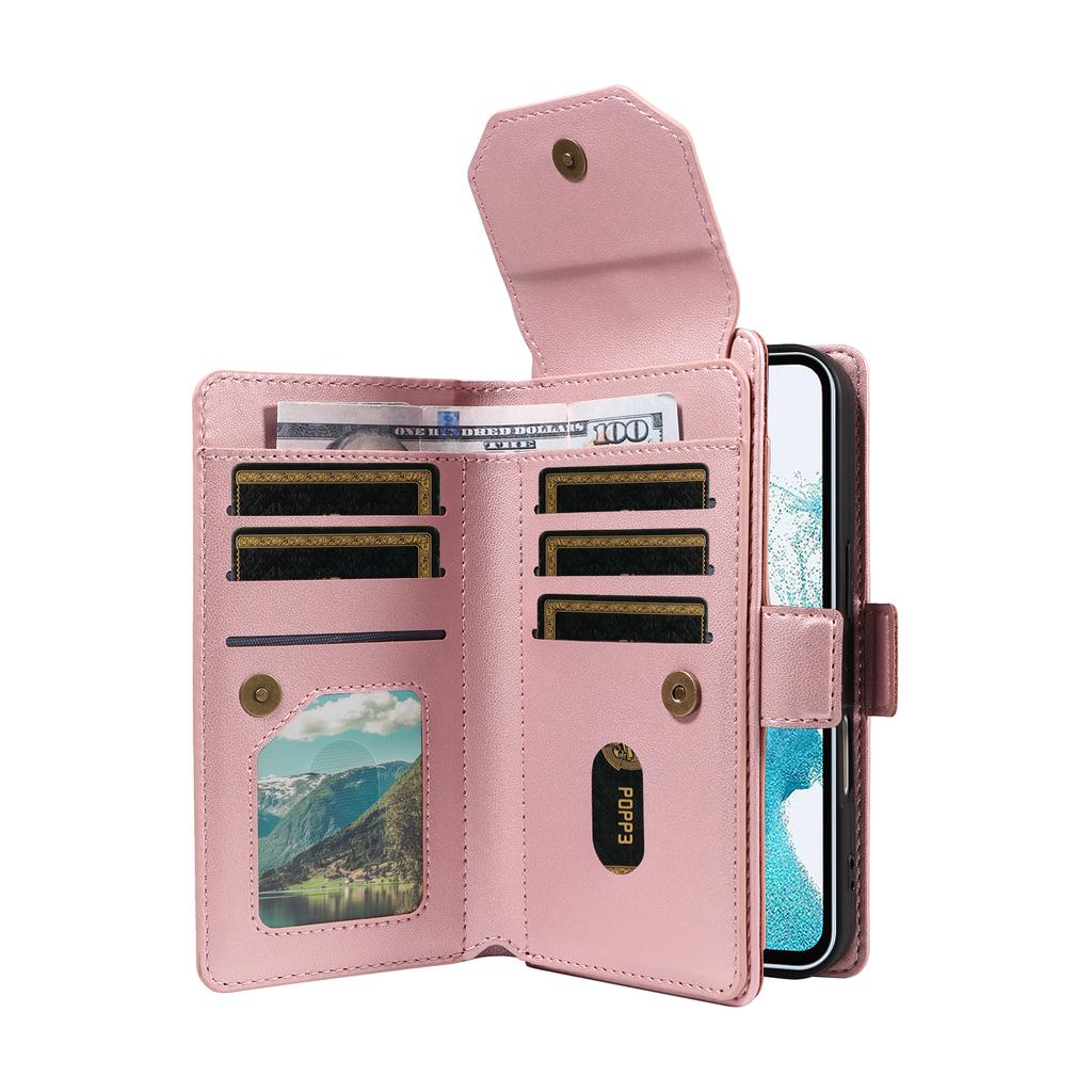 Чехол для Samsung Galaxy A54 5G с держателем для нескольких карт и ремешком, чехол для телефона из искусственной кожи, подставка