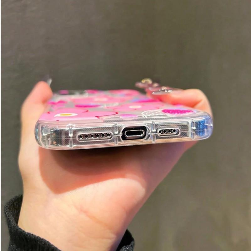 Цветочный летний розовый цветочный чехол для телефона для Redmi Note 13 12 11 Pro Plus 5G 12S 11S 10S 9 10 TPU Ударопрочный чехол с подушкой безопасности