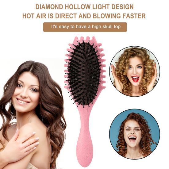 Щетка для волос с мягкой щетиной для массажа кожи головы, женская расческа для вьющихся волос, расческа для укладки волос, парикмахерский инструмент для девочек