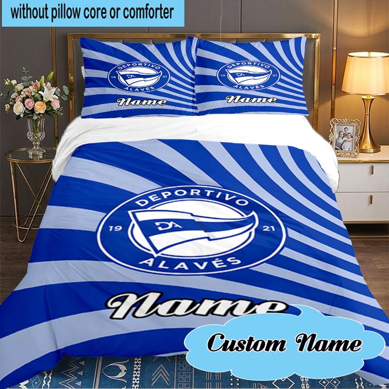 Custom Name Deportivo Fan Gear Bedding Set 3pcs, Bedding Set Including 1pc Duvet Cover And 2pcs Pillowcases for Bedroom, Dormitory Gift