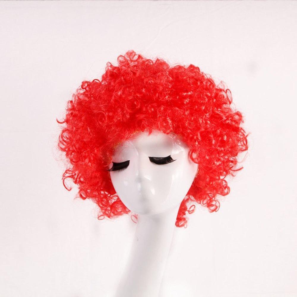 Funny Wig Football Fans Wigs Rainbow Halloween Cosplay Hairs Afro Curly Clown Wigs Christmas