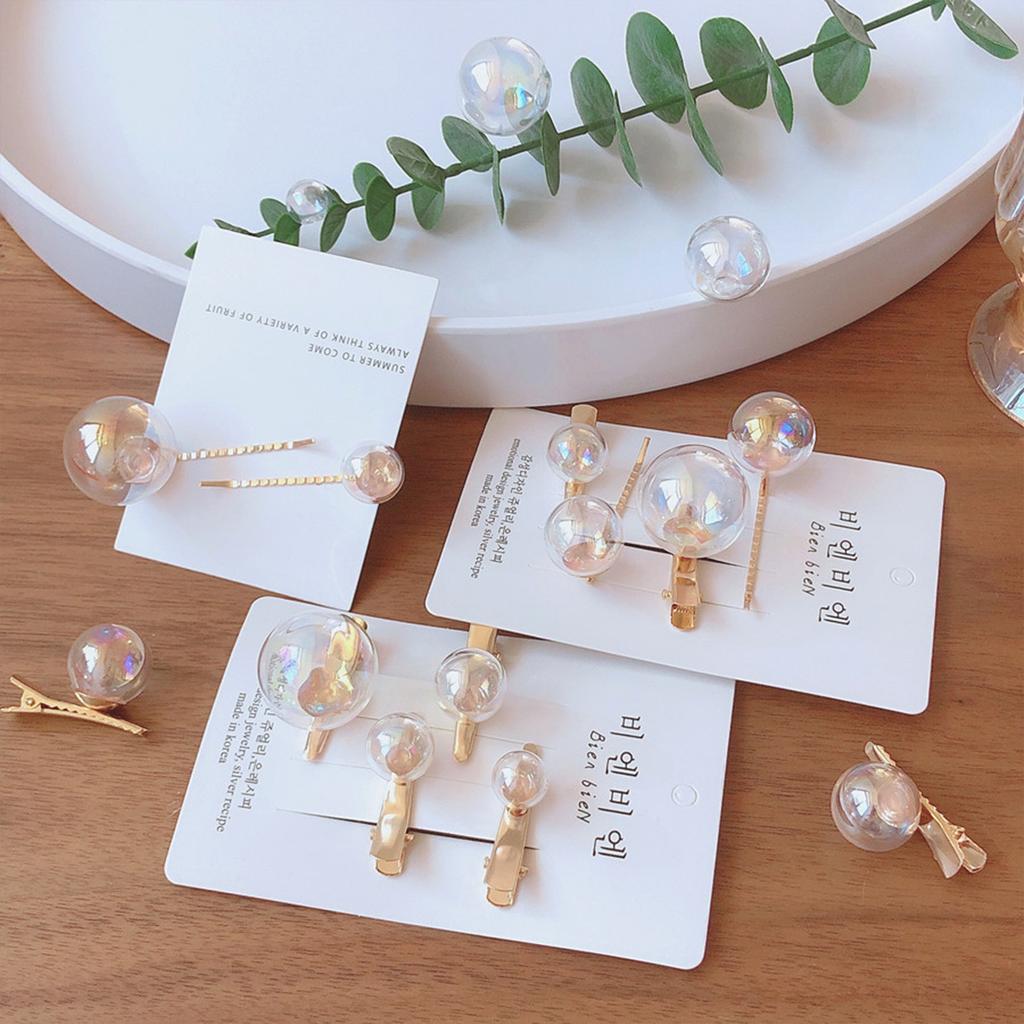 6 шт. Креативная заколка для волос в виде пузыря, цветная прозрачная заколка-автомат для девочек, милая заколка-уточка разного размера, новые аксессуары для волос