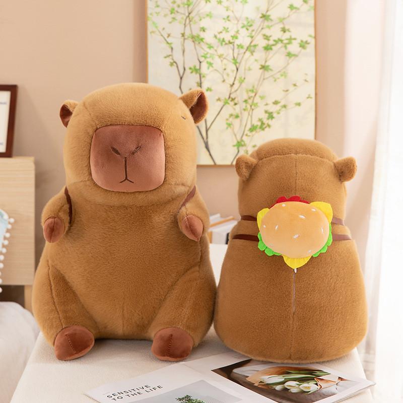 Hamburger Backpack Capybara Plush Toy Room Decoration Children Gifts Christmas