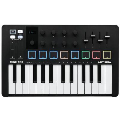 Контроллер клавиатуры MIDI ARTURIA MiniLab 3 BK Black