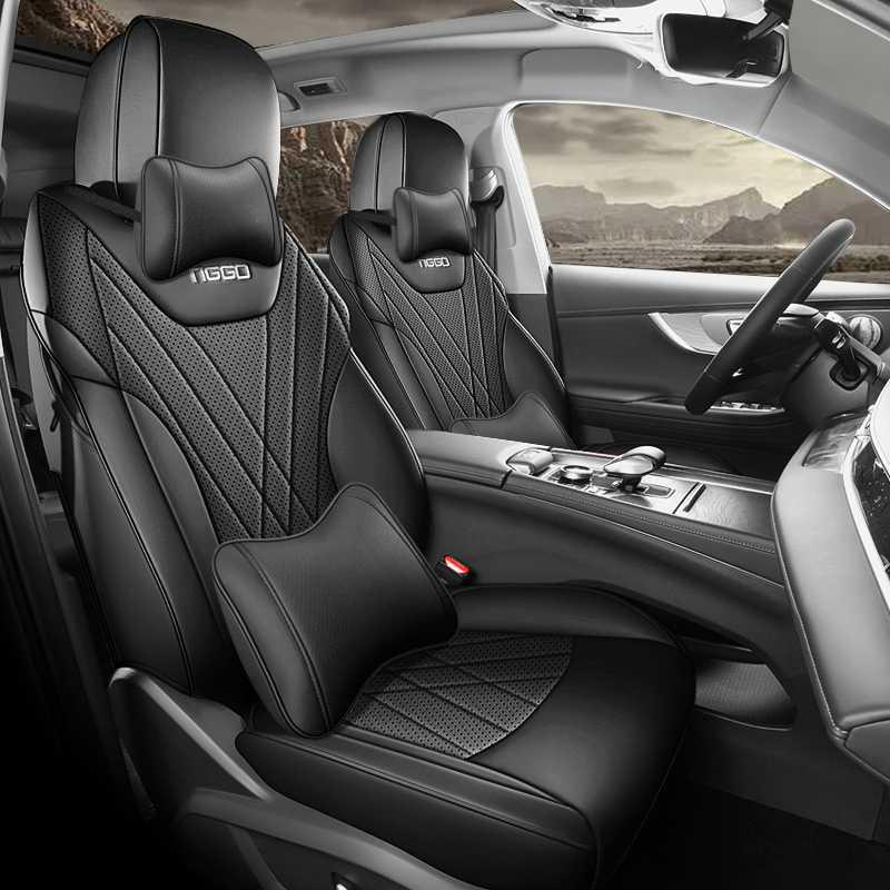 All-Season Tiggo 8 Plus Seat Covers: Full Wrap-Around Design, Universal Fit, Dedicated Car Seat Cushions