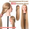 65CM/80CM Female Head Dolls Hairstyles Mannequin Hairdressing Styling Training Head for Hair Dressers Synthetic Hair Mannequin Head