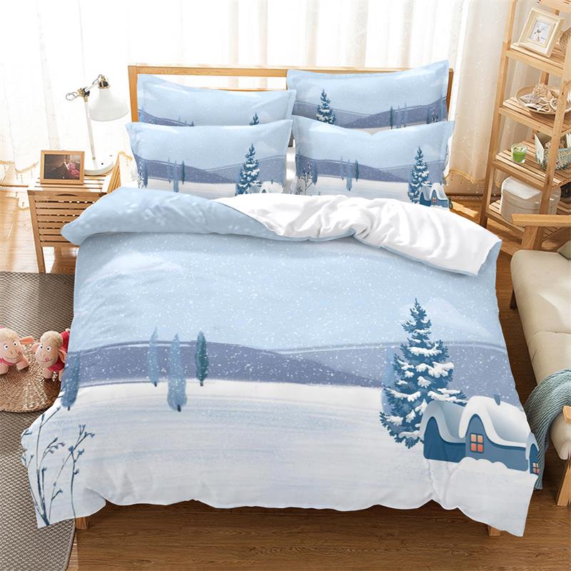 White Swans ,Snowflakes,Sharks 3D Bedding Set Single Double Duvet Cover Set Bedlinen Bedroom Decor Home Textile Bedspread Hot