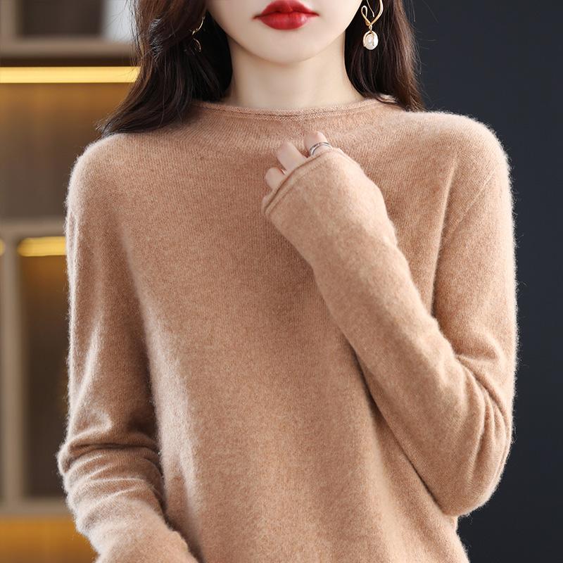 Женский свитер, 100% мериносовая шерсть, СОВРЕМЕННАЯ НОВАЯ SAGA, зимняя шерстяная водолазка, вязаный пуловер, осенний джемпер, женские вязаные топы