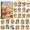 2026 Dog-Themed Christmas Advent Calendar Acrylic Blind Box Gift Kids Adults Decorative Hanging Ornament