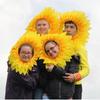 58 см Подсолнух головной убор забавный реквизит для выступлений Подсолнух шляпа капюшон для танцевальной вечеринки фестиваль игры дети подростки взрослые аксессуары