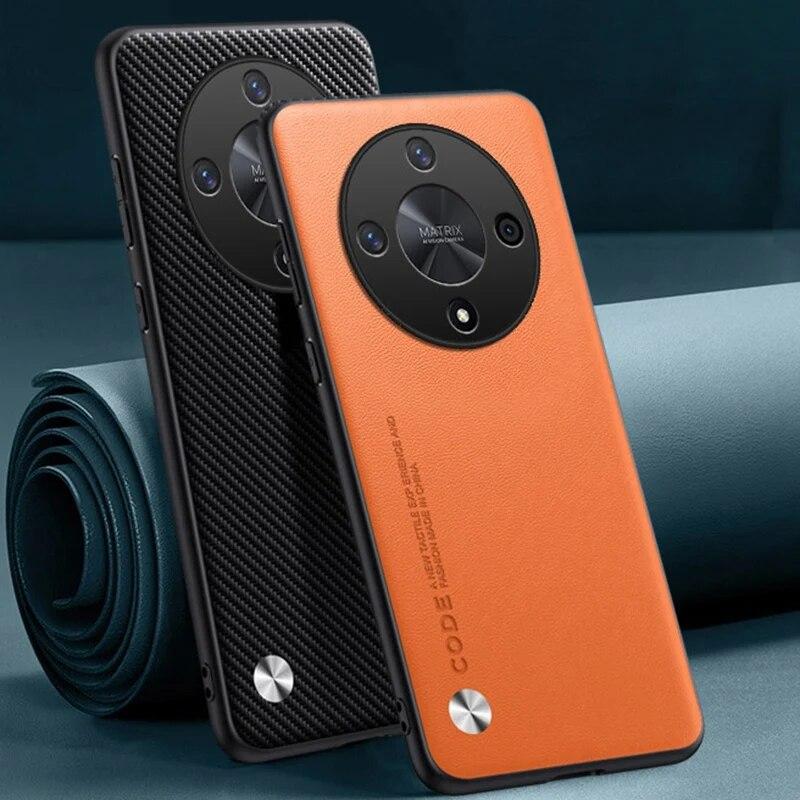 Обычный чехол из искусственной кожи для Honor X9B X9A 5G, задняя крышка, матовый силиконовый противоударный чехол с мягкой кромкой, полная защита для телефона Honor X9 4G HonorX9 B