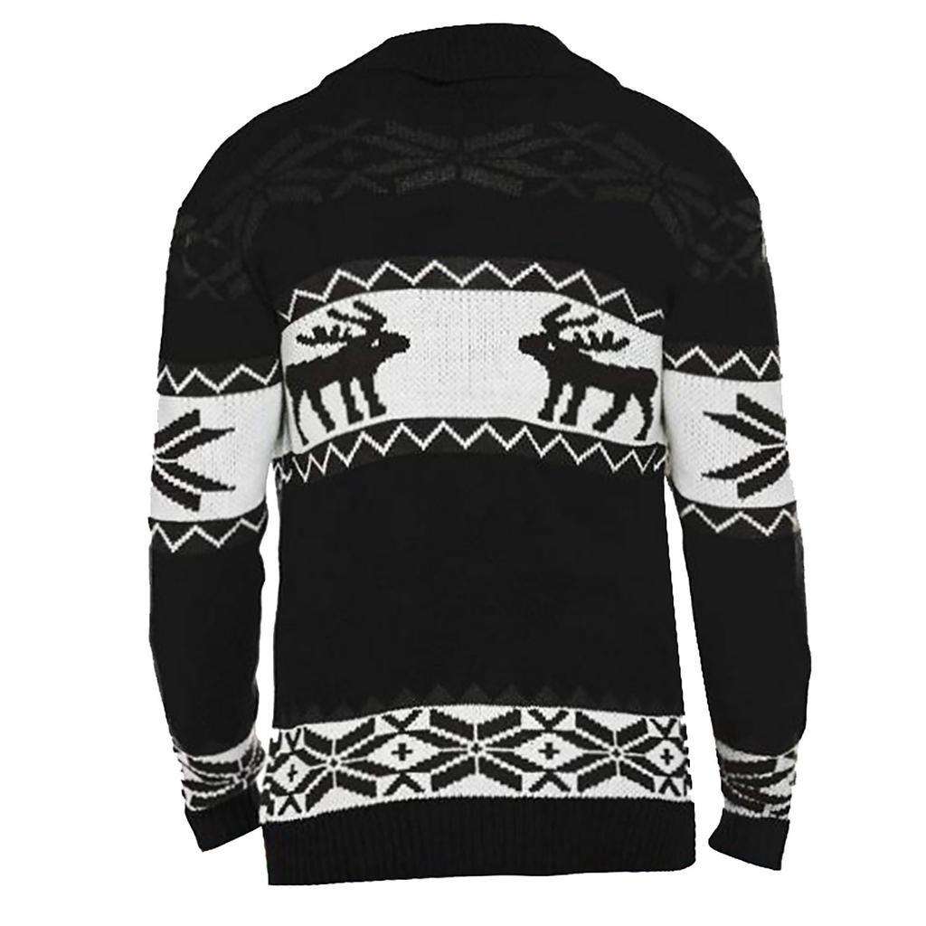 Рождественский осенне-зимний мужской удобный кардиган, свитер с лацканами и пуговицами, свитер, куртка, мужская