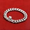 925 Sterling Silver Men's Stylish Viking Cuban Chain Bracelets Rock Punk Charm Classic Male Wrist Jewelry Gift
