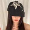 Американские ретро-береты в стиле Babe Y2k, летние универсальные модные леопардовые наклейки с дизайном, солнцезащитные шляпы для женщин