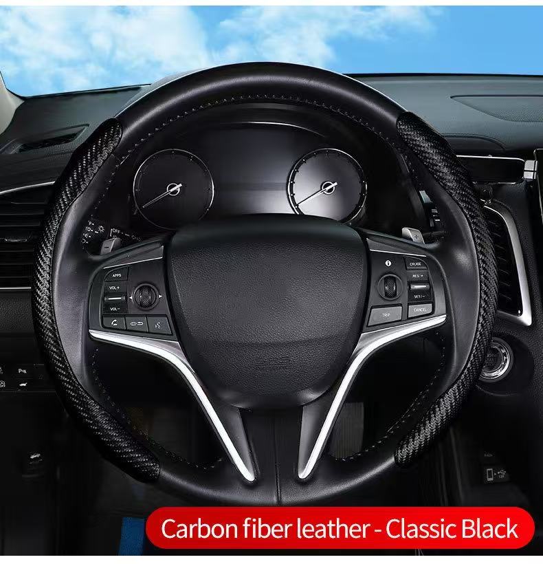 Card Style Steering Wheel Cover Segmented Anti Slip Carbon Fber Steering Wheel Four Seasons General Motors Steering Wheel Cover
