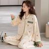 Women's Cotton Pajamas: Loose Fit Long Sleeve, Spring/Autumn Thin Style, Wear Indoors or Out