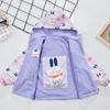 Детская одежда Весна и осень Двусторонняя флисовая подкладка для девочек Куртки для маленьких и средних размеров Детская рубашка на молнии в мультяшном стиле