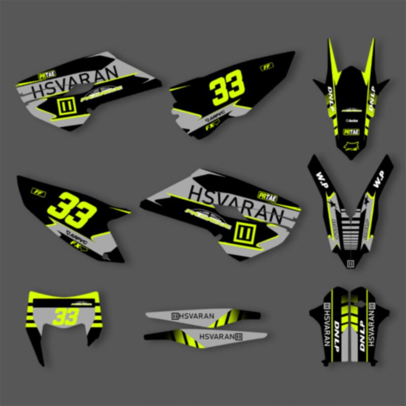 PowerZone Набор Графических Наклеек на Фон Для Husqvarna Наклейка 2014-2015 TC FC 2014-2016 TE FE 125-450CC