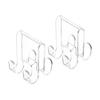 2Pcs Shower Door Hooks Acrylic Bathroom Hanger Strong Load-bearing Easy Installation Towel