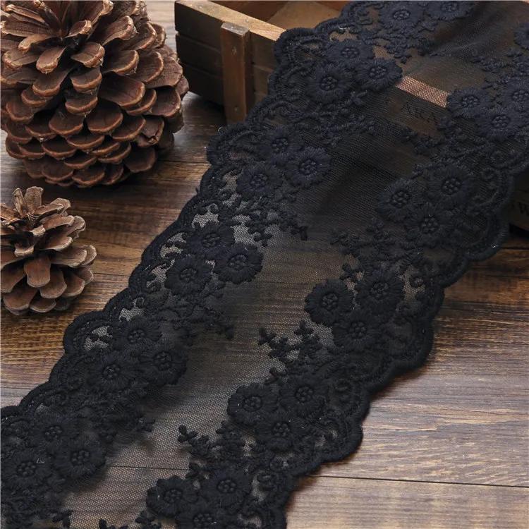 1 Метр Хлопок Цветочная Вышивка Сетка Пэчворк Кружево DIY Одежда Швейная Ткань 12 см Ширина DIY Одежда Шторы Аксессуары Лента