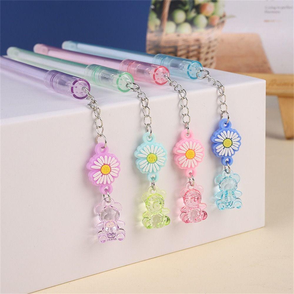 Creative Sweet School Stationery for Girl Student Signature Pen Erasable Pen Pendant Pen Gel Pen