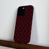 CaseLumi Матовый Бампер для Magsafe Чехол для IPhone 17 16 15 14 Plus 13 Pro Max Ударопрочный Жесткий ПК Бордовые Сердечки Чехол