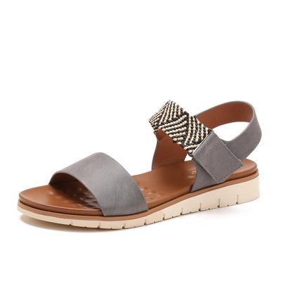 Sloping Heel Roman Soft-soled Women's Shoes A Versatile and Fashionable Summer One-strap Simple Sandal