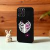 Крутой чехол для телефона с рисунком S-Паутина H-Сердце для iPhone17,16,15,14,13,12Plus,Pro Max,XS,5G Мягкий силикон Черный чехол
