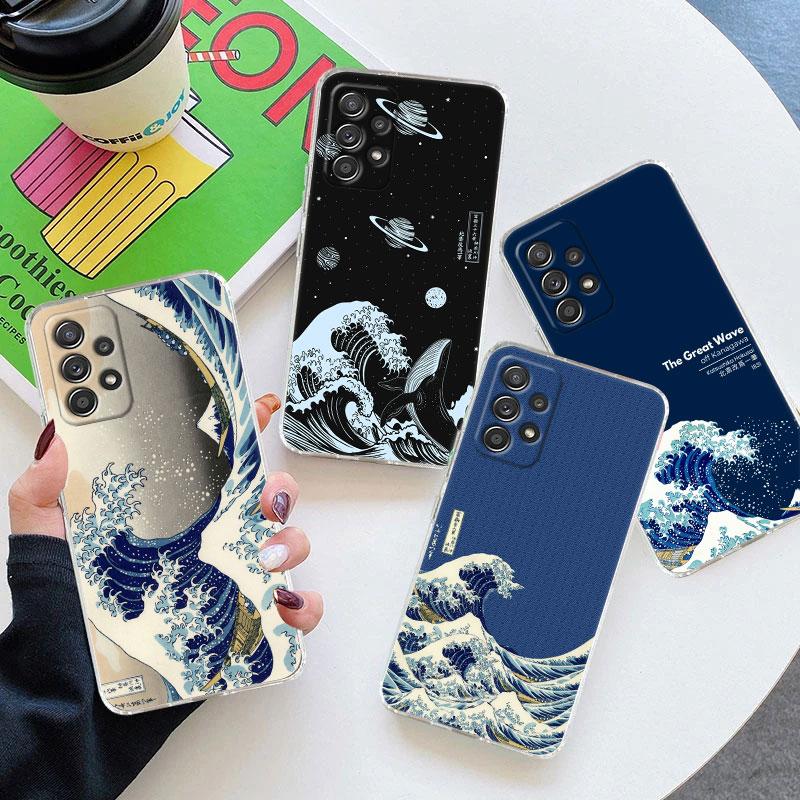 Чехол для телефона The Great Wave Кацусики Хокусай Для Samsung Galaxy A56 A57 A37 A55 A54 A36 A35 A26 A25 A16 A17 A07 A52 A34 73 Чехол