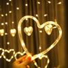 Светодиодная гирлянда в форме сердца на батарейках, гирлянда, фестончатая лампа для спальни, украшения на День святого Валентина, свадебную вечеринку