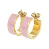 Used AUTHENTIC LOUIS VUITTON M01831 Pierce Nanogram Enamel pink Metal