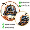 Outdoor Balcony Window Stickers Halloween Pumpkin Haunted House Static Stickers, Waterproof PVC Castle Clings Decals, Removable for Home Glass