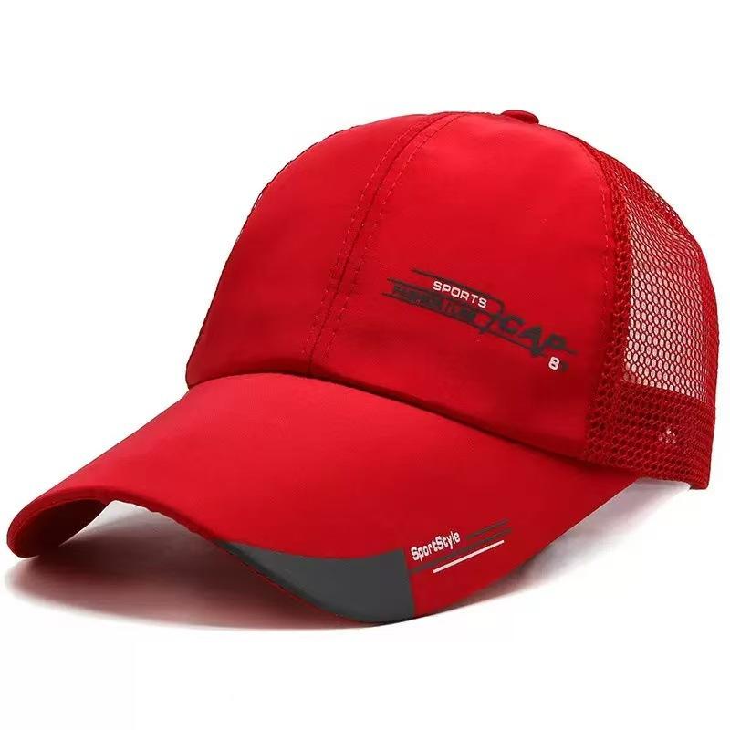 Summer Mesh Breathable Extended Brim Sunshade Baseball Cap Men'S Cap Half Net Big Brim Sunscreen Cap Fishing Cap Mountaineering Cap