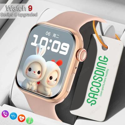 2024 GPS Track Watch 9 NFC AI Voice Смарт-часы Женские серии 8 1,75-дюймовый экран Bluetooth-вызов Сердечный ритм Артериальное давление Мужские умные часы + коробка