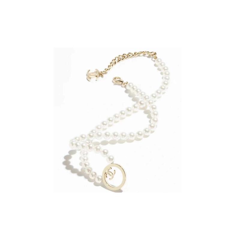 Chanel 24C Кольцо Модное Жемчужное Ожерелье Женское Белое