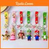 Cute Super Mario Keychain For Car And Bag Decorations Soft Pvc Material
