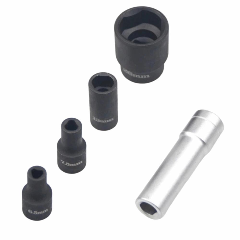 5PCS Carbon Steel Fuel Injection Pump Socket Set Fuel Temperature Sensor Remover Auto Repair Shops