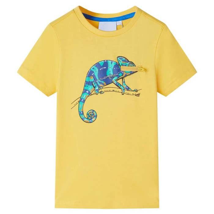 T-shirt pour enfants avec manches courtes ocre clair 92/104/116/128/140