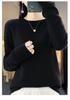 Women's Seamless Wool Cashmere Pullover Sweater - Round Neck, Loose Fit, Popular Seller for Spring, Autumn, & Winter.