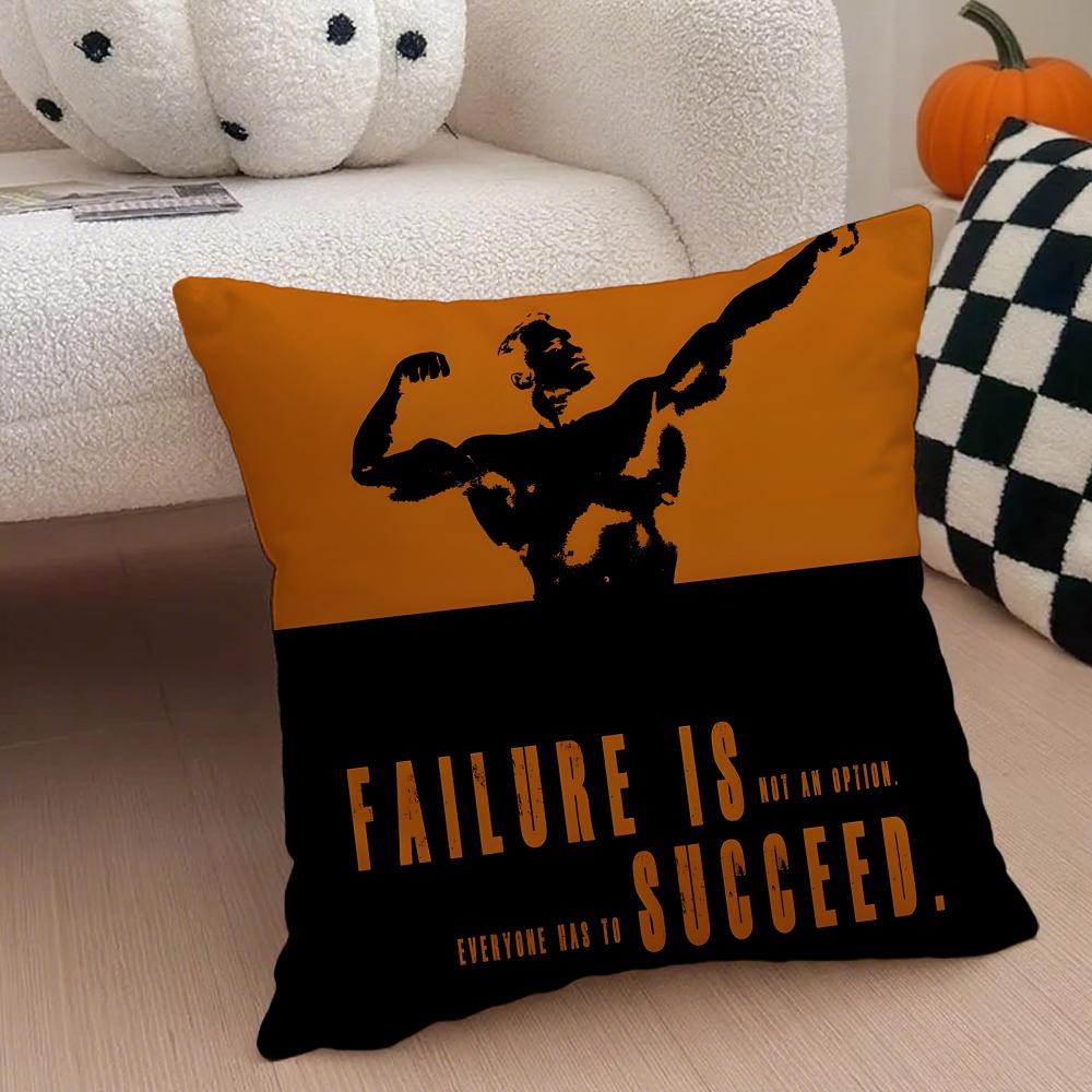 inspirational AArnold Schwarzenegger Cushion Cover Throw Pillow Cover Hidden Button Durable Polyester Chair Cushion