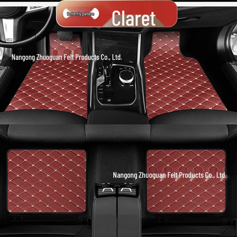 Квилтовые автомобильные коврики из ПВХ кожи для автомобилей с правым рулем