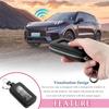 Stylish Car Key Fob Case with Sunroof&Keychain,Leather Car Key Fob Cover for Protection,Universal Key Covers Car Accessories (Black)