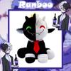 Charming New Ranboo Sit Cute Plush Toy Black And White Sheep Doll For Home Decor
