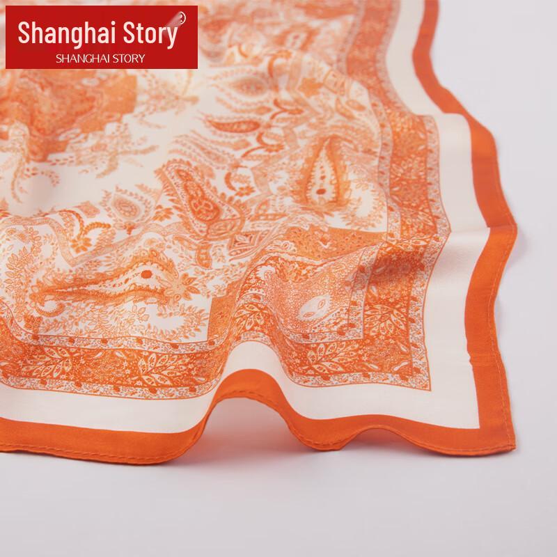 Shanghai Story 100% Mulberry Silk Square Scarf