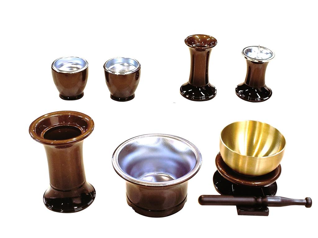 Предмет Kyuka Kobo Буддийский алтарь PC Буддийский набор принадлежностей для алтаря Буддийский набор принадлежностей для алтаря Курильница Подставка для цветов Подставка для огня Ароматическая палочка Будда