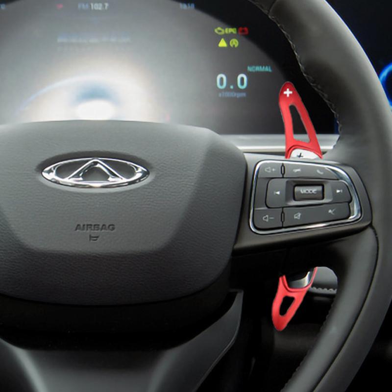 Chery Tiggo 8 Pro из углеродного волокна, подрулевой рычаг переключения передач на руле автомобиля, кованый алюминиевый сплав, ремонт салона, 2 шт.