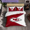 Набор постельного белья из микрофибры с узором Kansas City Chiefs, 3 предмета, декоративный комплект с пододеяльником для спальни, домашнего использования