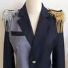 Pin Rivet Shoulder Badges Cool Jacket Vintage Brooch Retro Tassel Chain Epaulette  Men